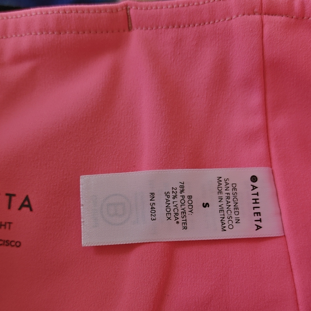 Athleta Tie-Dye Leggings — Pink, Blue & White - Picture 3 of 5